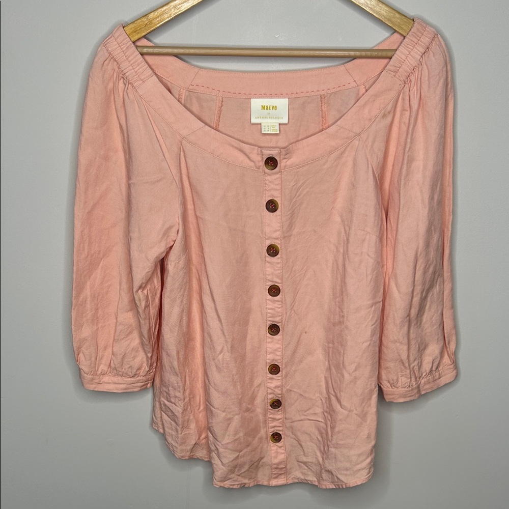 Anthropologie Maeve Rayon Linen Blouse